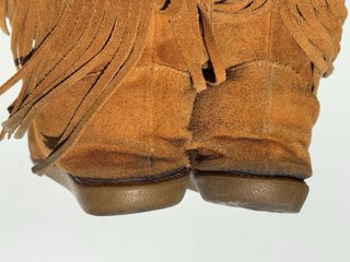 Botines de flecos y serraje, 38