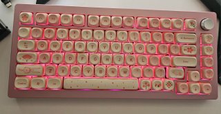 Teclado HJS AL75 V2 Rosa Aluminio Custom