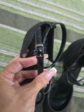 Zapatos de salón negros punta fina T39