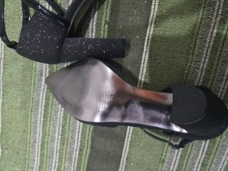 Zapatos de salón negros punta fina T39