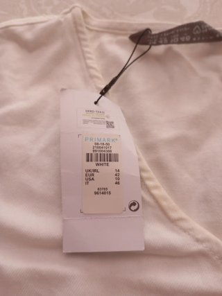 Vestido blanco de tirantes talla XL