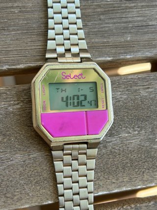Reloj Digital Select Rosa y Plateado