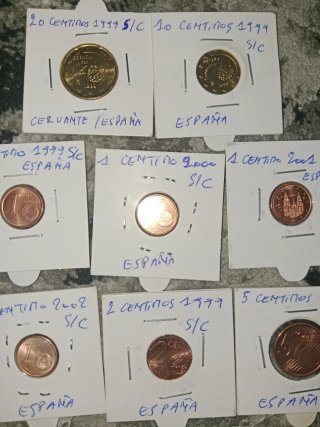 S/C 10  monedas euro España (9) y Bélgica (1).
