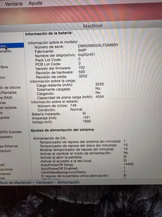 MacBook Air Plata 11”