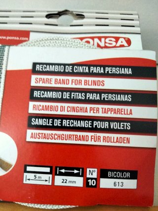 Lote 3 cintas de persiana PONSA