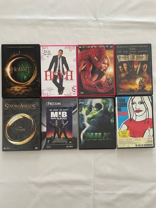 Lote 8 Películas DVD (Hobbit, MIB, Hulk, etc.)
