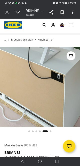 Mueble tele IKEA BRIMNES blanco