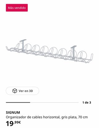 SIGNUM Organizador Cables BLANCO 70cm