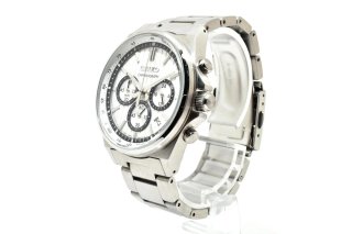 Reloj Seiko Chronograph Plata y Blanco