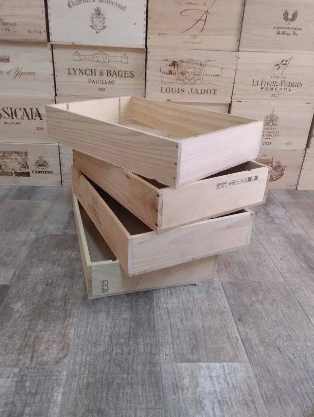 4 Scatole di legno formato vassoio Francia