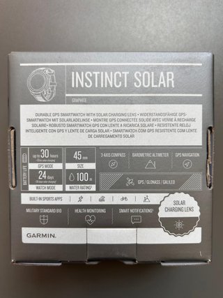 Reloj Garmin Instinct Solar Negro/Gris