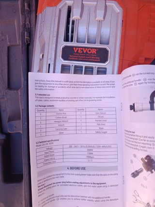 Martillo Demolición VEVOR 3500W