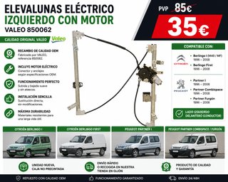 Elevalunas Eléctrico Izquierdo Citroën Berlingo/Pa