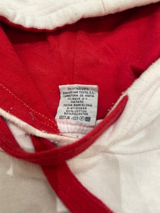 Sudadera Jordan Blanca con Capucha Roja