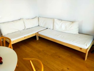 Base Cama Individual LUFE Madera Natural pino BASO
