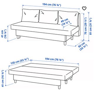 Sofá Cama Gris Tela