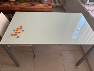 Mesa de cristal extensible cocina/comedor