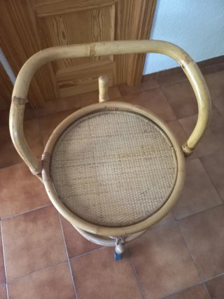 Mesa centro y mueble TV bambú y cristal