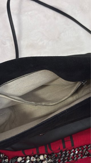Bolso Joya Negro Carolina Herrera Ante y Piel