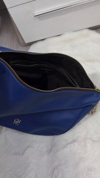 Bolso Carolina Herrera CH Azul Metálico