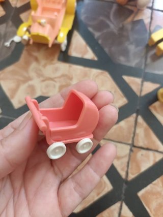 Cochecito de bebé Playmobil rosa