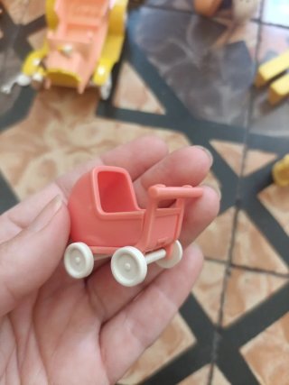 Cochecito de bebé Playmobil rosa