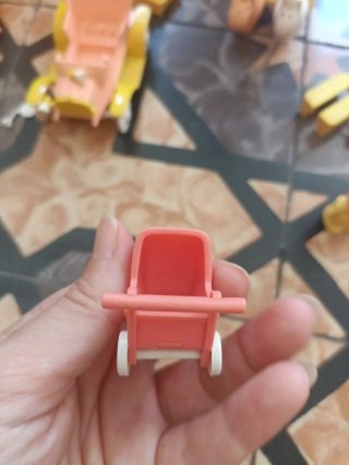 Cochecito de bebé Playmobil rosa