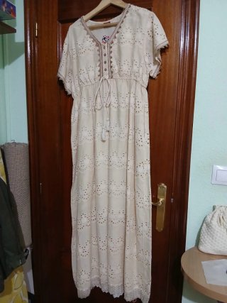 Vestido Ibicenco Beige Talla Única