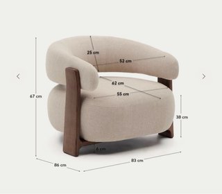 2 Butacas Kave Home Beige/Marrón