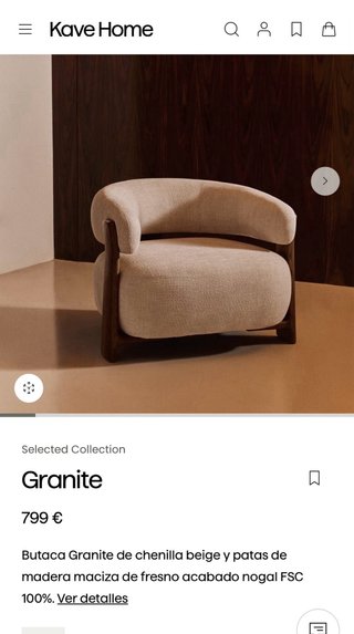 2 Butacas Kave Home Beige/Marrón