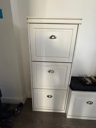 Mueble Zapatero Blanco Madera