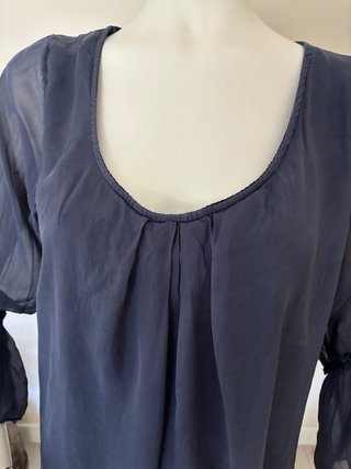 Vestido gasa italiano talla única azul vaquero