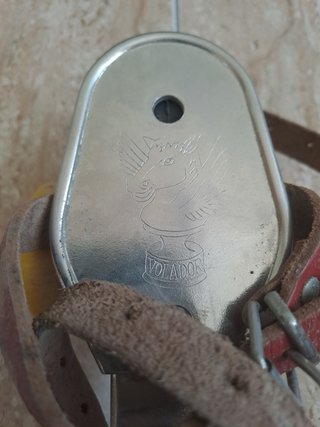 Patines de ruedas antiguos con bolsa original