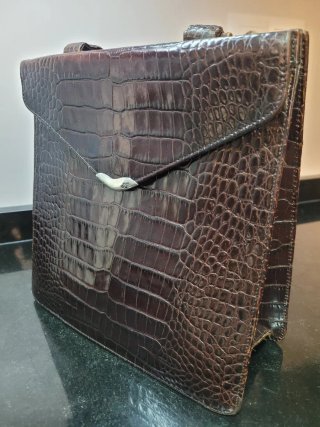 Bolso vintage piel cocodrilo Rhalp Lauren