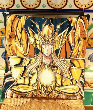 Cojín Caballero de Oro,Shaka de Virgo. Saint Seiya