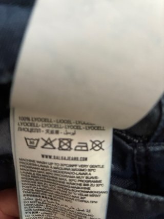 Pantalón Salsa azul con apertura lateral