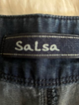 Pantalón Salsa azul con apertura lateral