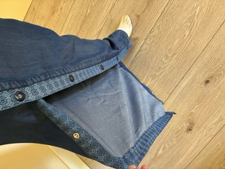 Pantalón Salsa azul con apertura lateral