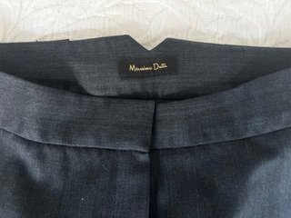 Pantalón vestir Massimo Dutti azul marino grisaceo