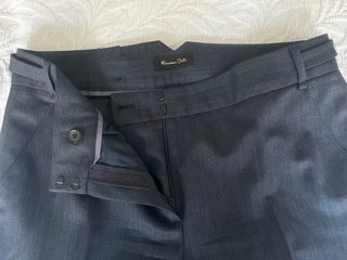 Pantalón vestir Massimo Dutti azul marino grisaceo