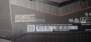 MSI MS-17f2 Notebook (Placa Averiada)