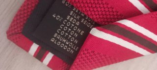Cravatta Ermenegildo Zegna seta/cotone rossa