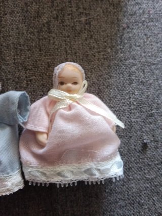 2 Muñecas Bebé Porcelana Vestido Encaje