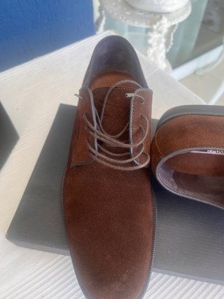 Zapatos derby de ante marrón Anton Parriego