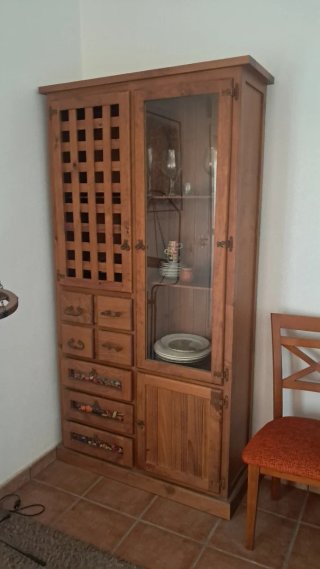 Muebles de salón rústico de madera. - Sofas 3 +2