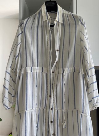 Vestido camisero rayas Massimo Dutti T34
