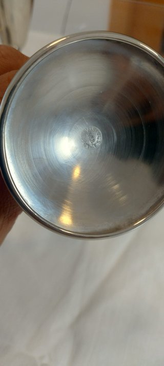 Lote 6 copas Visiuc S.A. vintage metal plateado