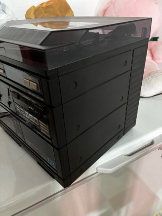 Cadena Hi-Fi Philips Vintage Tocadiscos Negro