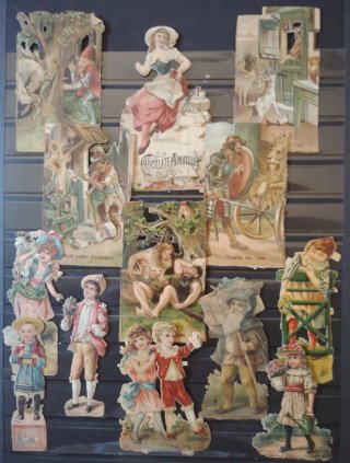 Cromos troquelados victorianos antiguos