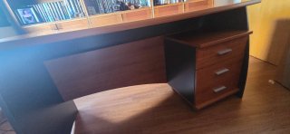 Mesa estudio/ordenador madera y metal